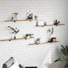 Bookshelf Board 4 pcs Brown 100 x 10 x 1.5 cm Engineered Wood