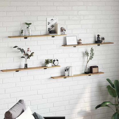 Boekenplank Bord 4 pcs Bruin 100 x 40 x 1.5cm Spaanplaat