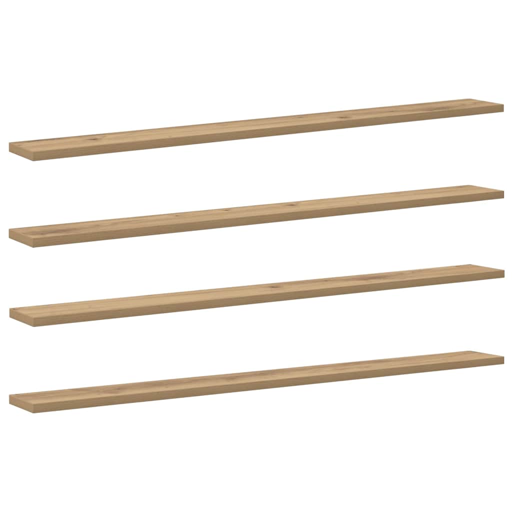Boekenplank Bord 4 pcs Bruin 100 x 40 x 1.5cm Spaanplaat