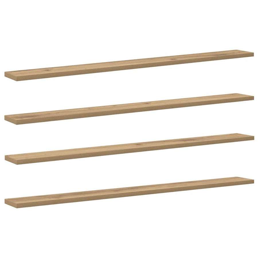 Boekenplank Bord 4 pcs Bruin 100 x 40 x 1.5cm Spaanplaat