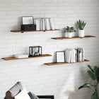 Bookshelf Board 4 pcs Brown 100 x 20 x 1.5 cm Engineered Wood