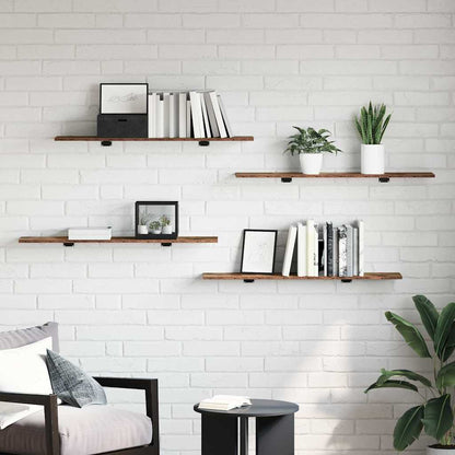Boekenplank Bord 4 pcs Bruin 100 x 40 x 1.5cm Spaanplaat