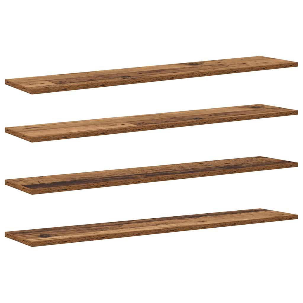 Boekenplank Bord 4 pcs Bruin 100 x 40 x 1.5cm Spaanplaat
