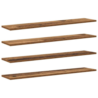 Boekenplank Bord 4 pcs Bruin 100 x 40 x 1.5cm Spaanplaat