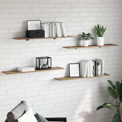 Boekenplank Bord 4 pcs Bruin 100 x 40 x 1.5cm Spaanplaat