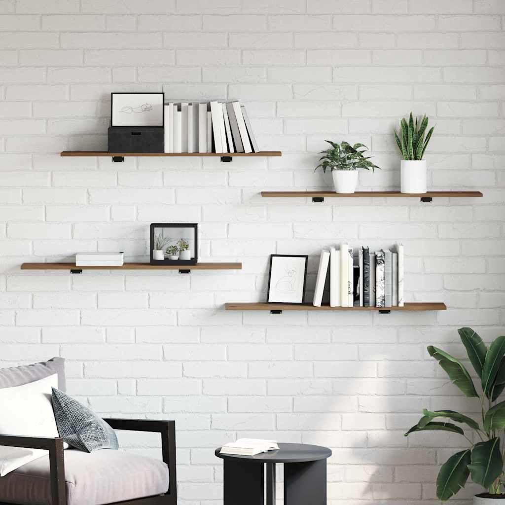 Boekenplank Bord 4 pcs Bruin 100 x 40 x 1.5cm Spaanplaat