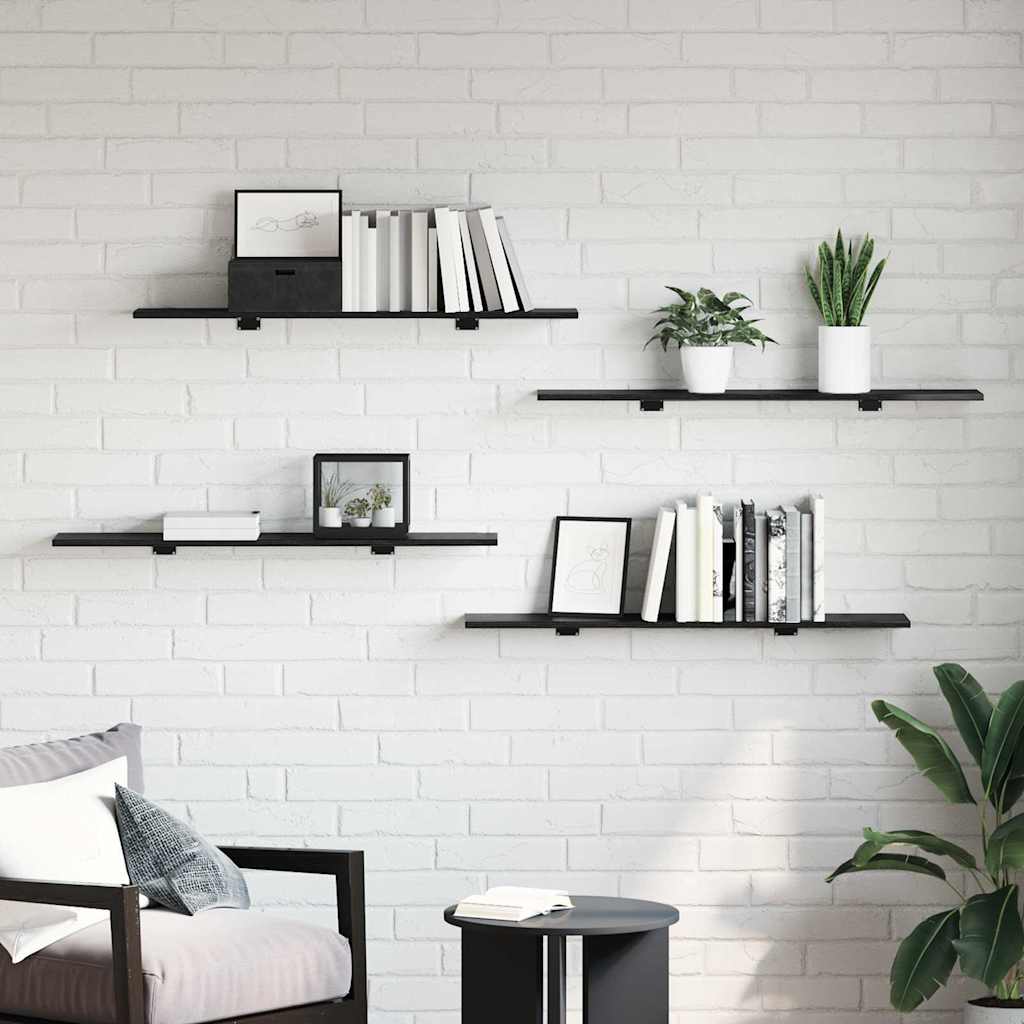 Boekenplank Bord 4 pcs Zwart 100 x 40 x 1.5cm Spaanplaat