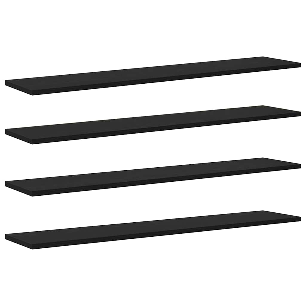 Boekenplank Bord 4 pcs Zwart 100 x 40 x 1.5cm Spaanplaat