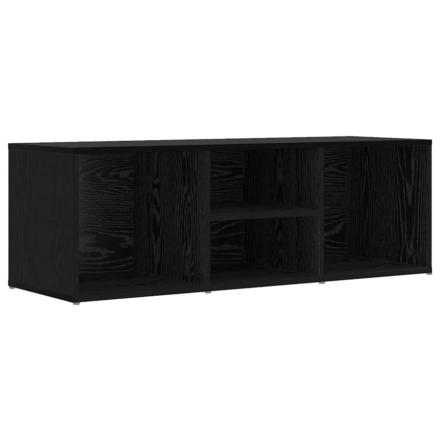 Schoenopbergbank Zwart eiken 102 x 35 x 35 cm Bewerkt hout