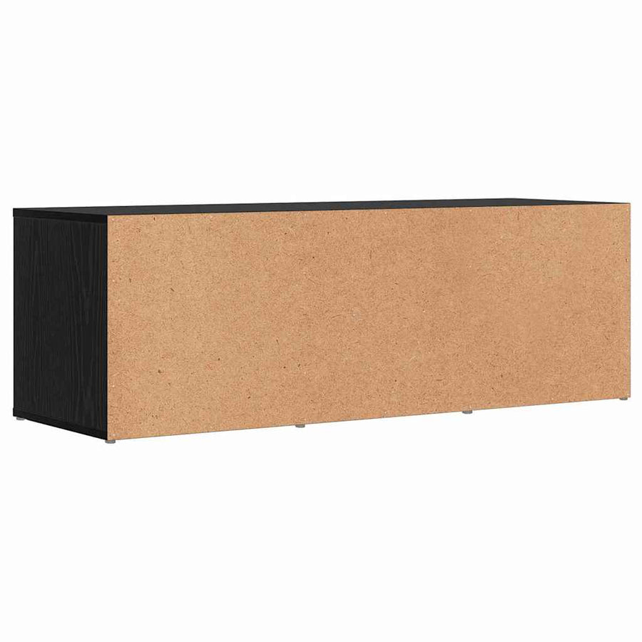 Schoenopbergbank Zwart eiken 102 x 35 x 35 cm Bewerkt hout