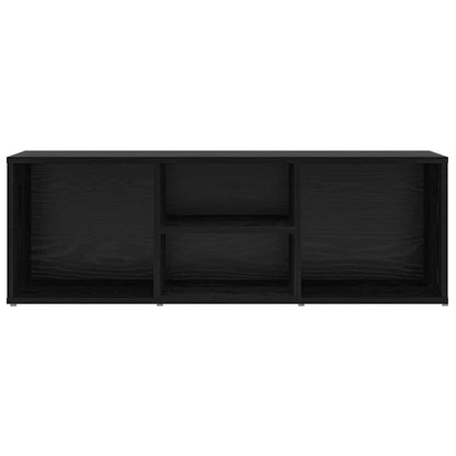 Schoenopbergbank Zwart eiken 102 x 35 x 35 cm Bewerkt hout