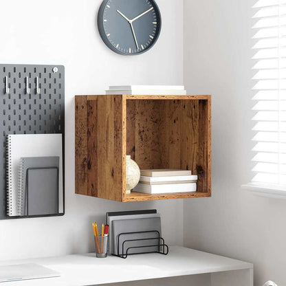 Wandkast Oud hout 37 x 37 x 37 cm Bewerkt hout