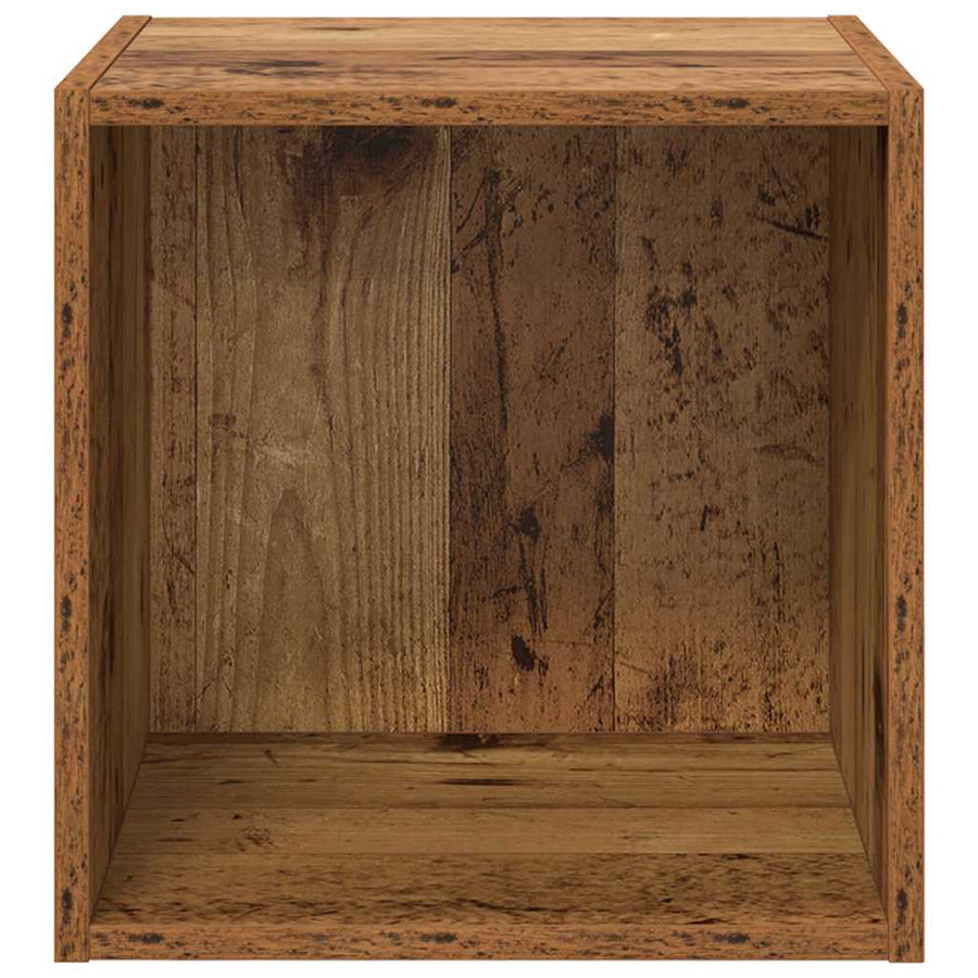 Wandkast Oud hout 37 x 37 x 37 cm Bewerkt hout