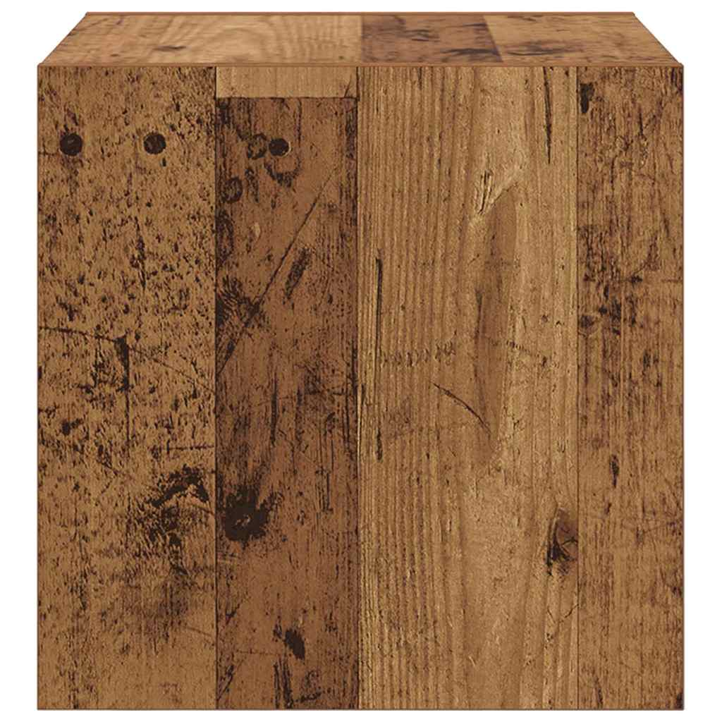 Wandkast Oud hout 37 x 37 x 37 cm Bewerkt hout
