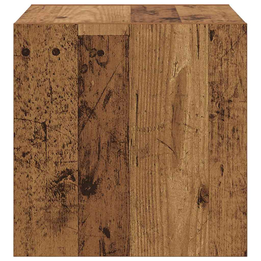 Wandkast Oud hout 37 x 37 x 37 cm Bewerkt hout