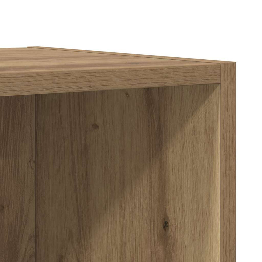 Wandkast artisanaal eikenkleurig 37 x 37 x 37 cm Bewerkt hout