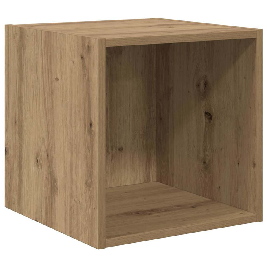Wandkast artisanaal eikenkleurig 37 x 37 x 37 cm Bewerkt hout
