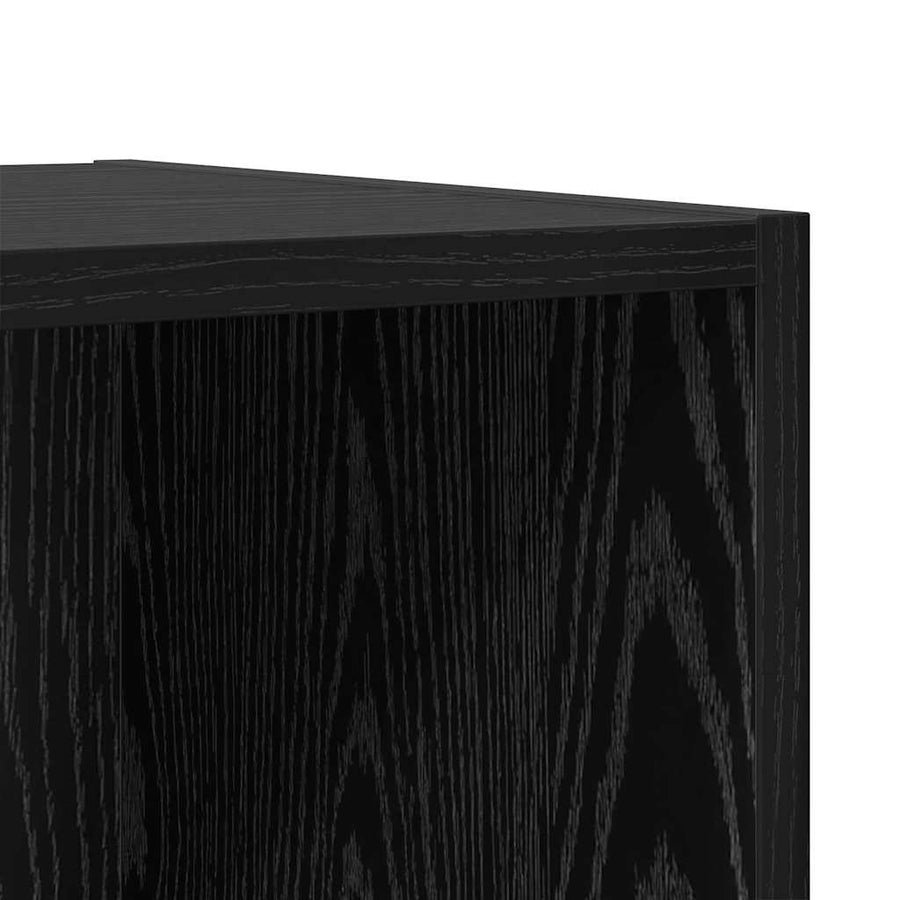 Wandkast met plank Zwart eiken 37 x 37 x 37 cm Bewerkt hout