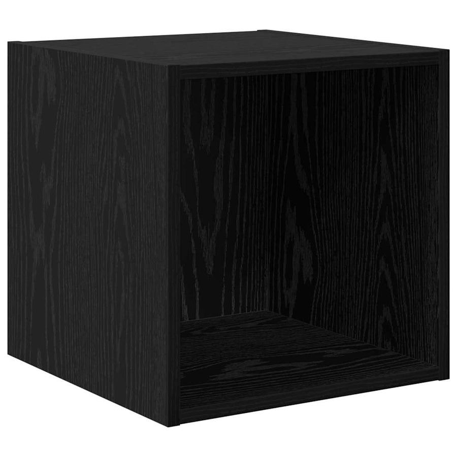 Wandkast met plank Zwart eiken 37 x 37 x 37 cm Bewerkt hout
