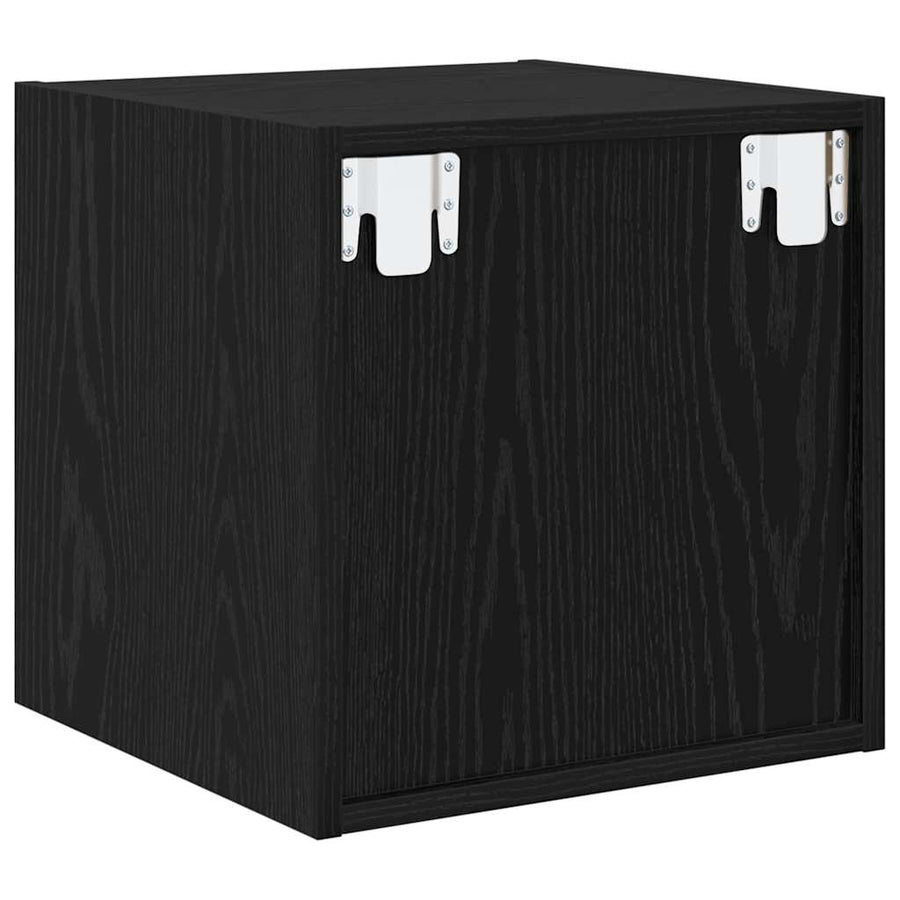 Wandkast met plank Zwart eiken 37 x 37 x 37 cm Bewerkt hout