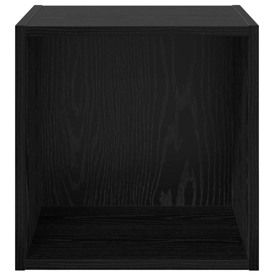 Wandkast met plank Zwart eiken 37 x 37 x 37 cm Bewerkt hout