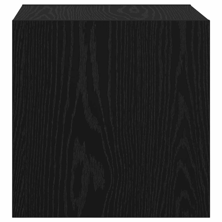 Wandkast met plank Zwart eiken 37 x 37 x 37 cm Bewerkt hout