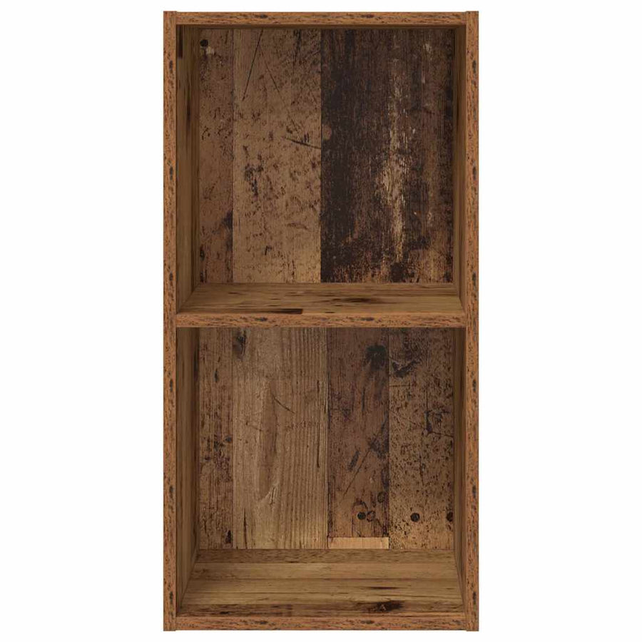 TV-kast met plank Wandgemonteerd met opslag Oud hout 37 x 37 x 72 cm Bewerkt hout
