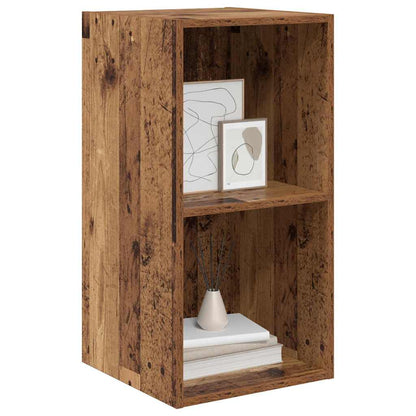 TV-kast met plank Wandgemonteerd met opslag Oud hout 37 x 37 x 72 cm Bewerkt hout