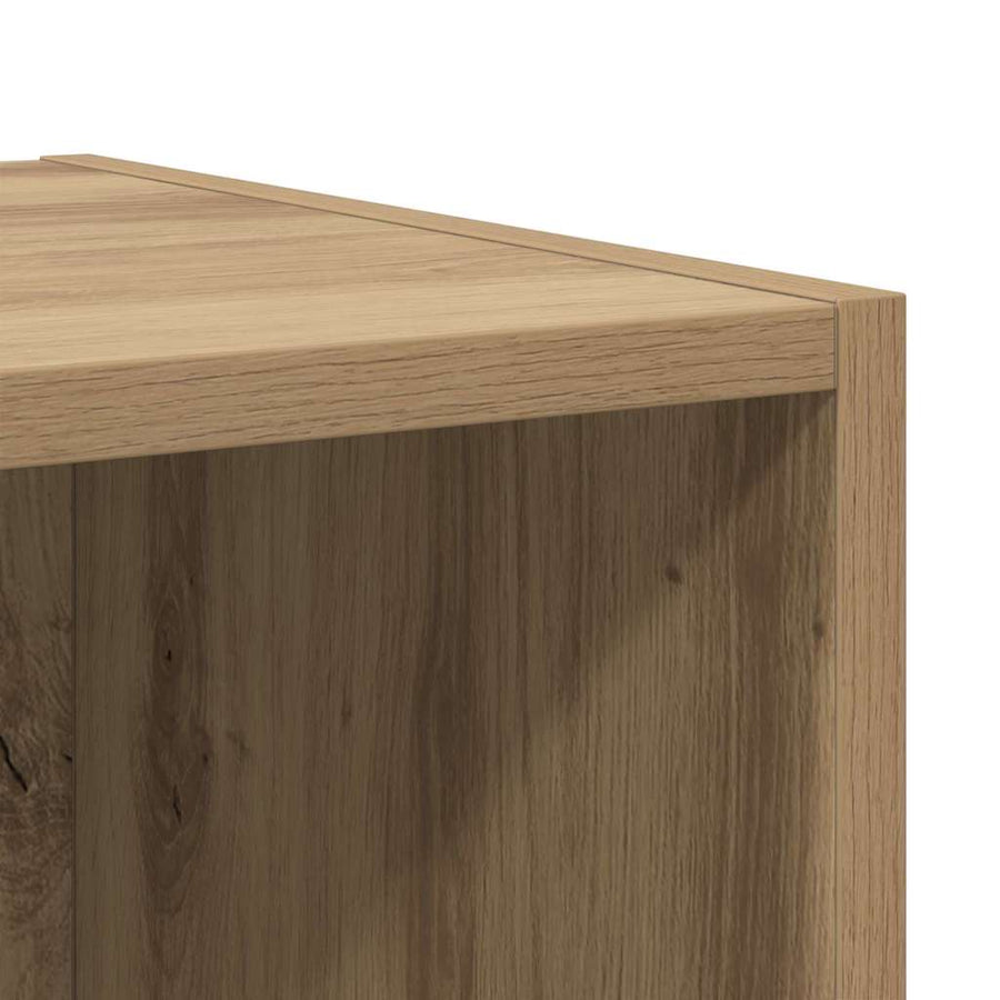 TV-kast artisanaal eikenkleurig 37 x 37 x 72 cm Bewerkt hout