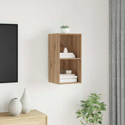 Tv-meubel 37x37x72 cm bewerkt hout eikenkleurig