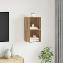 TV-kast artisanaal eikenkleurig 37 x 37 x 72 cm Bewerkt hout