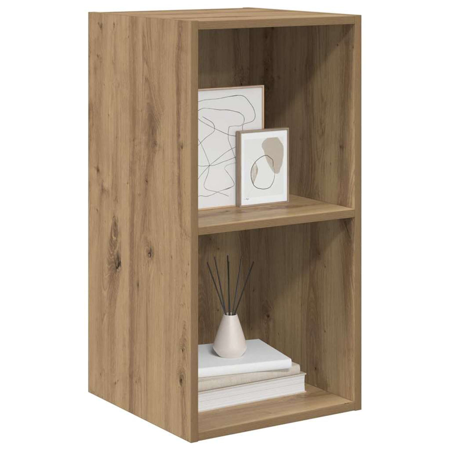 TV-kast artisanaal eikenkleurig 37 x 37 x 72 cm Bewerkt hout