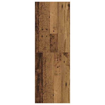 TV-kast met plank Wandgemonteerd met opslag Oud hout 37 x 37 x 107 cm Bewerkt hout