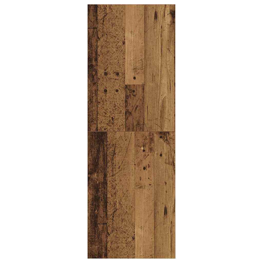 TV-kast met plank Wandgemonteerd met opslag Oud hout 37 x 37 x 107 cm Bewerkt hout