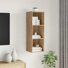 Tv-meubel 37x37x107 cm bewerkt hout eikenkleurig