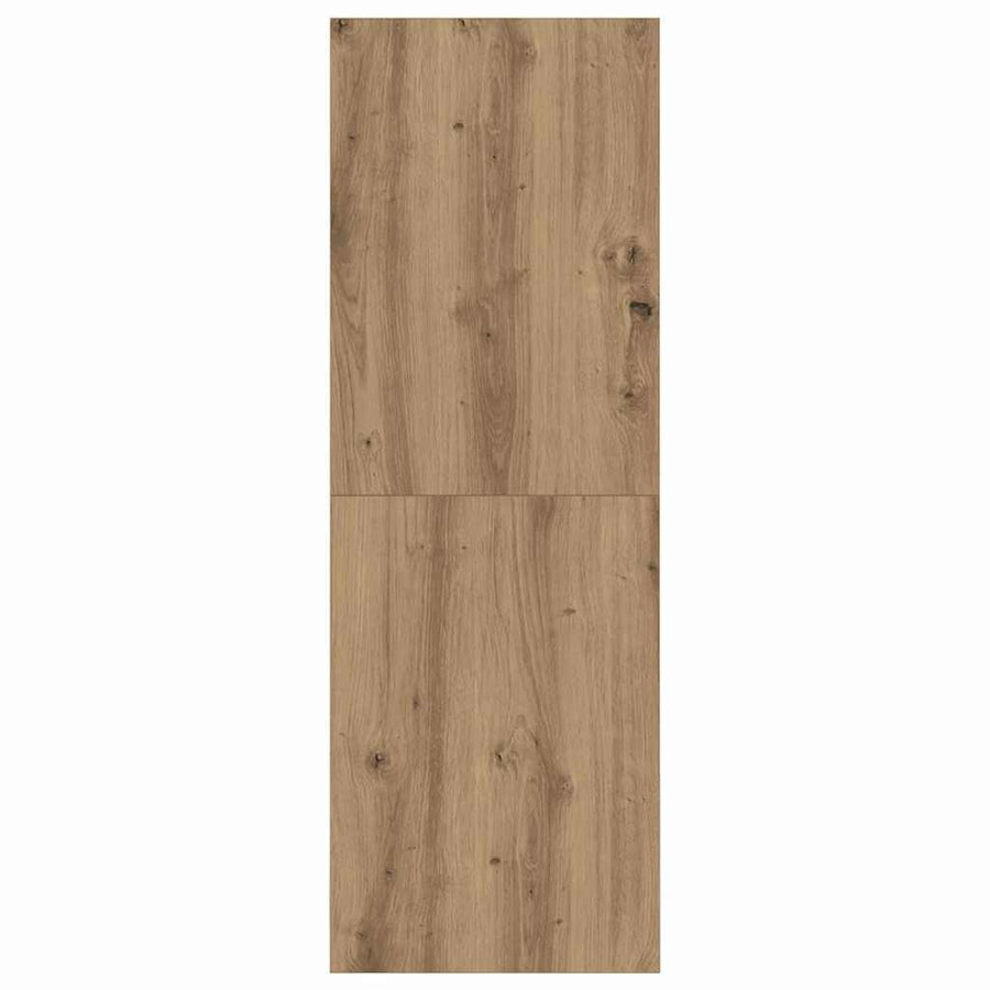 TV-kast artisanaal eikenkleurig 37 x 37 x 107 cm Bewerkt hout