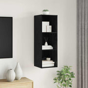 Tv-meubel 37x37x107 cm zwart eiken bewerkt hout