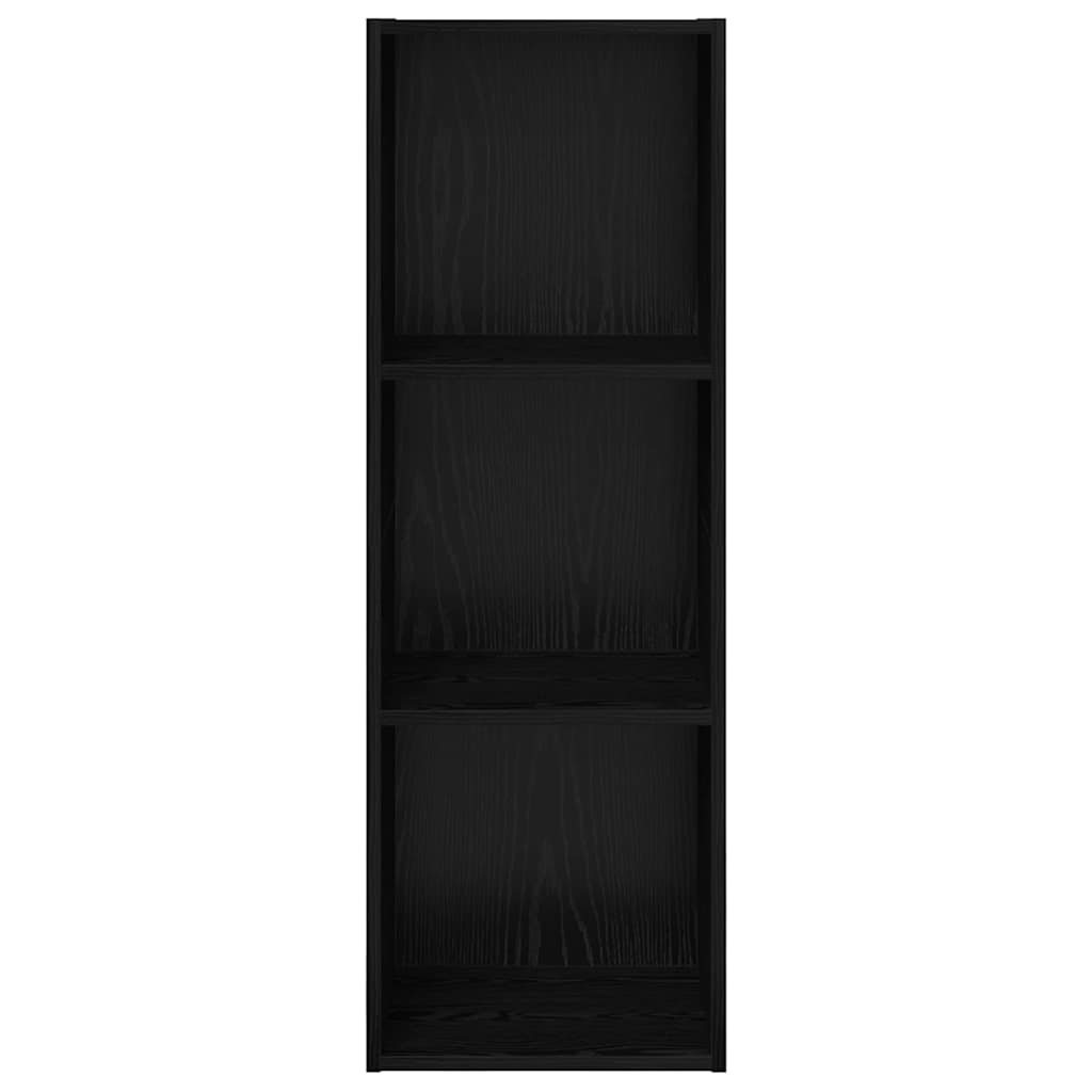TV-kast met plank Zwart eiken 37 x 37 x 107 cm Bewerkt hout