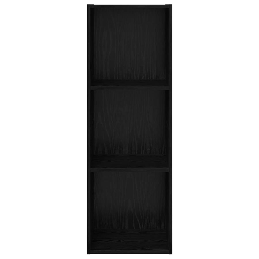 TV-kast met plank Zwart eiken 37 x 37 x 107 cm Bewerkt hout