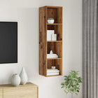 Tv-meubel wandgemonteerd 37x37x142.5 cm bewerkt hout bruin