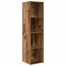 TV-kast met plank Wandgemonteerd met opslag Oud hout 37 x 37 x 142.5 cm Bewerkt hout