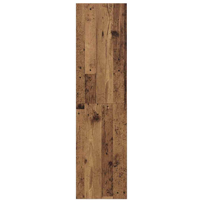 TV-kast met plank Wandgemonteerd met opslag Oud hout 37 x 37 x 142.5 cm Bewerkt hout