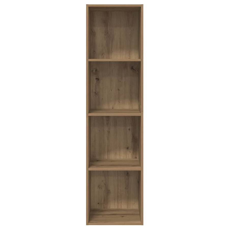 TV-kast artisanaal eikenkleurig 37 x 37 x 142.5 cm Bewerkt hout