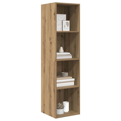 TV-kast artisanaal eikenkleurig 37 x 37 x 142.5 cm Bewerkt hout
