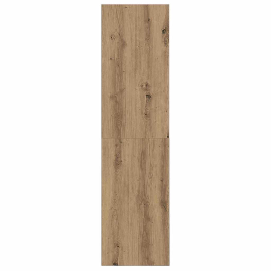 TV-kast artisanaal eikenkleurig 37 x 37 x 142.5 cm Bewerkt hout