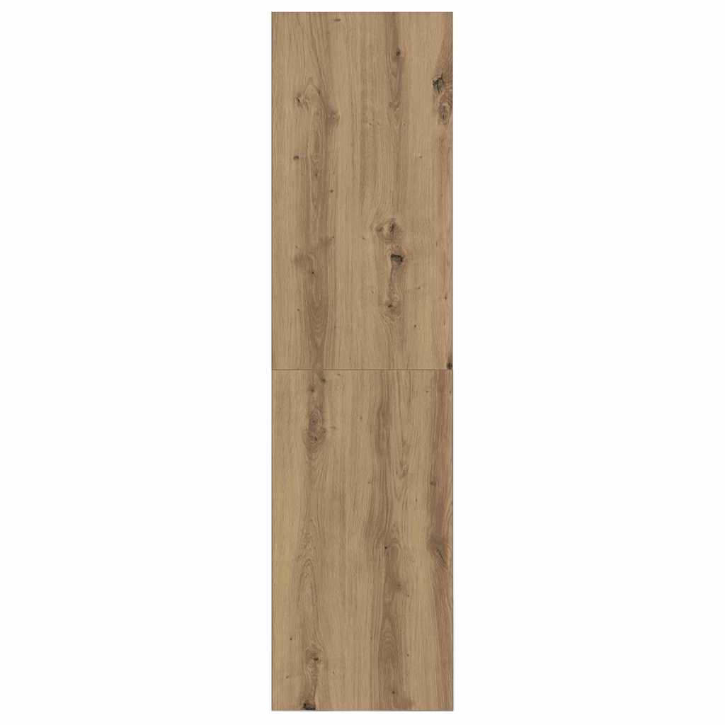 TV-kast artisanaal eikenkleurig 37 x 37 x 142.5 cm Bewerkt hout