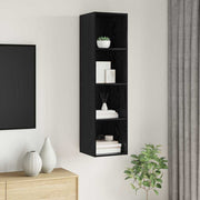 Tv-meubel 37x37x142,5 cm zwart eiken