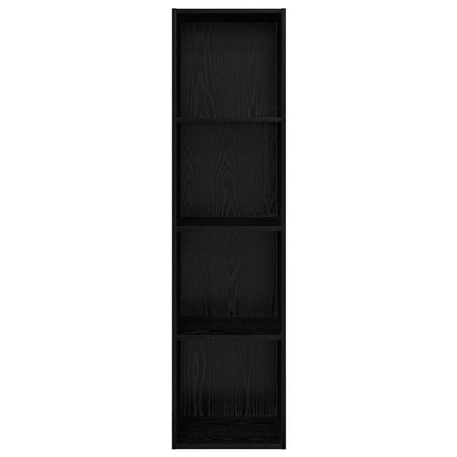 TV-kast met plank Zwart eiken 37 x 37 x 142.5 cm Bewerkt hout