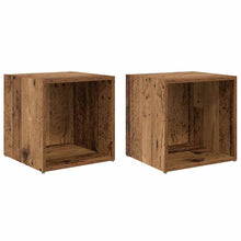 TV-kast met opslag 2 pcs Bruin 37 x 35 x 37 cm Bewerkt hout
