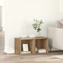 TV-kast met opslag 2 pcs Bruin 37 x 35 x 37 cm Bewerkt hout